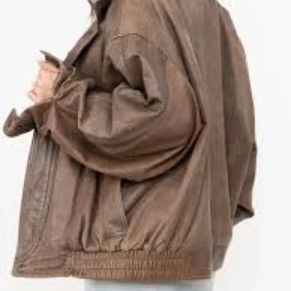 Boutique Of Leathers Oversized Tan Leather Jacket - Picture 2 of 11